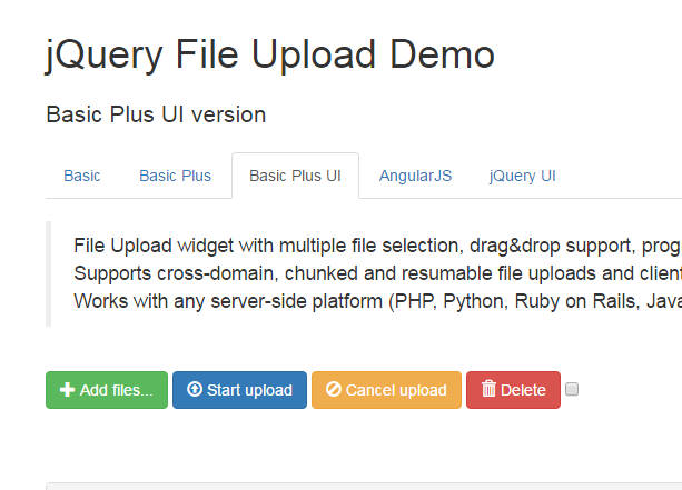 jQuery File Upload文件上传插件
