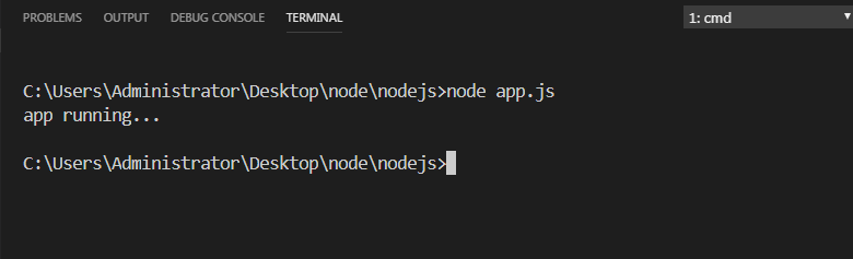 使用node命令运行js文件