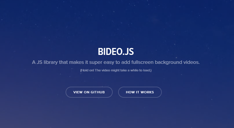 Bideo.js全屏HTML5视频背景
