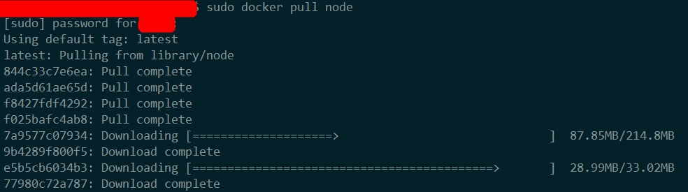 将Node.js pull到docker主机