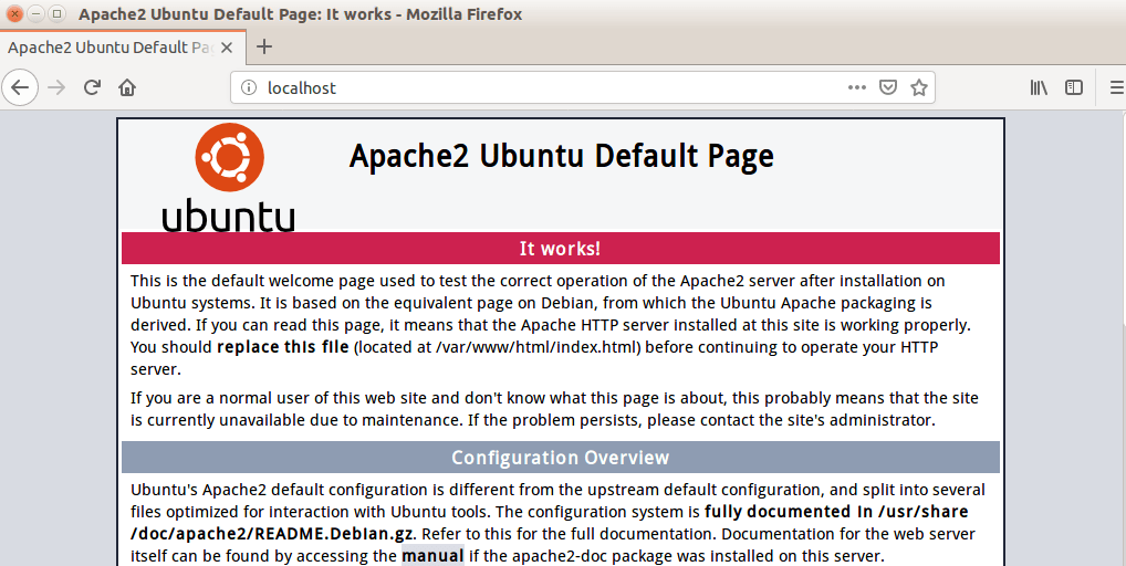 在浏览器运行Apache