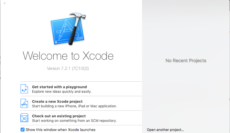 欢迎使用Xcode