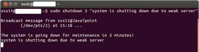 Linux shutdown命令5