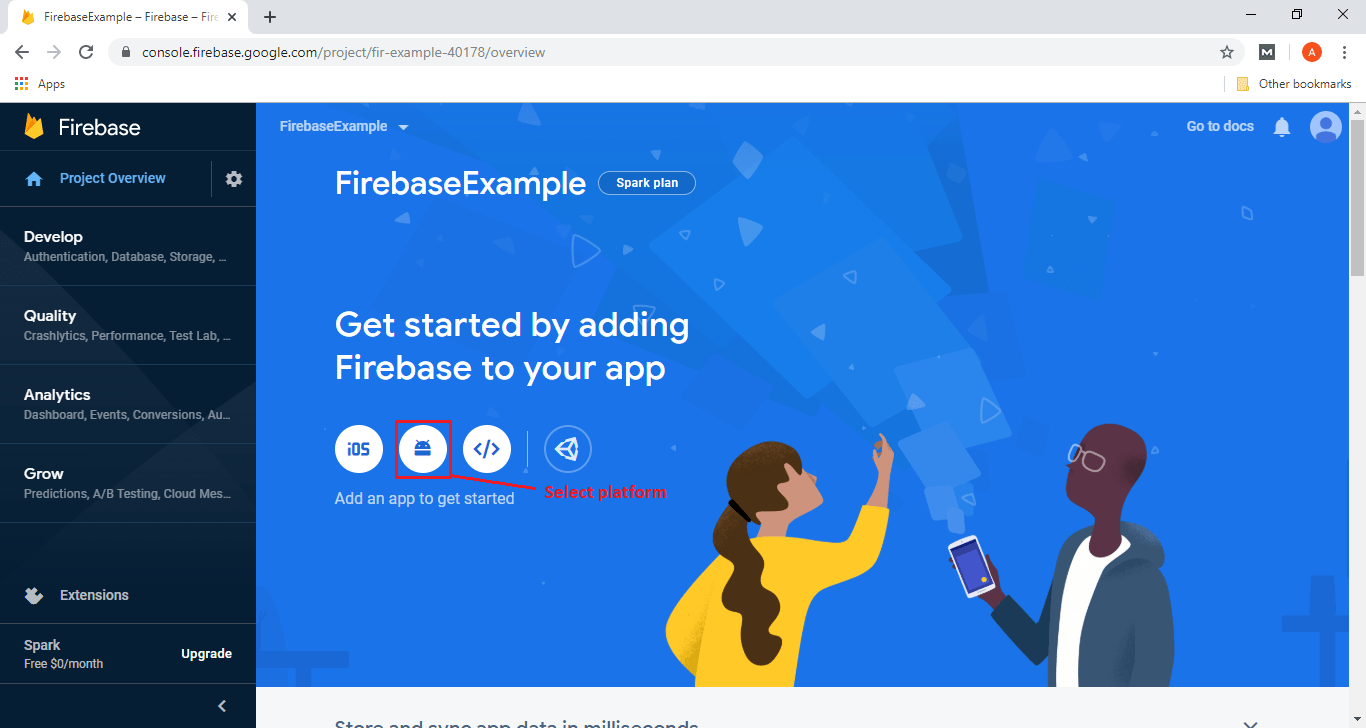 将Firebase添加到App