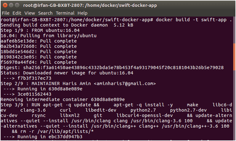 Docker Swift应用程序3