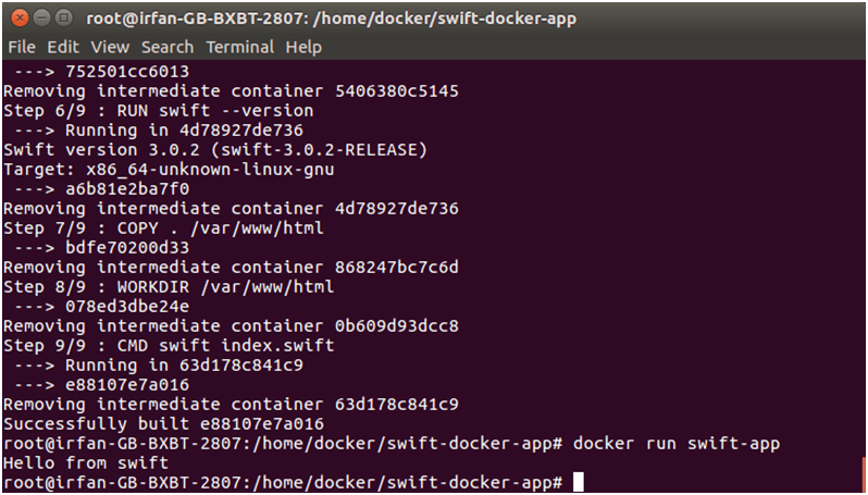 Docker Swift应用程序4