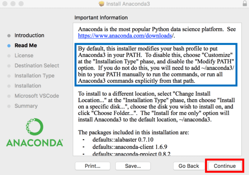 在Mac OS X上安装Anaconda16