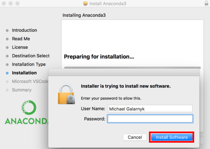 在Mac OS X上安装Anaconda9