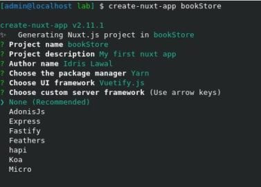 创建你的第一个Nuxt应用程序– CRUD书店14