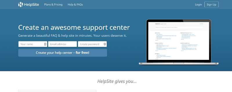 HelpSite：一个很棒的支持中心
