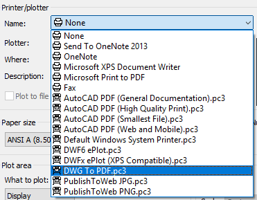 AutoCAD到PDF