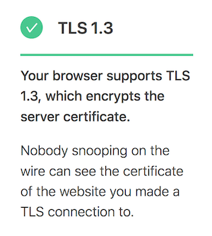 如何在Chrome，Safari和Firefox中启用TLS 1.3？10