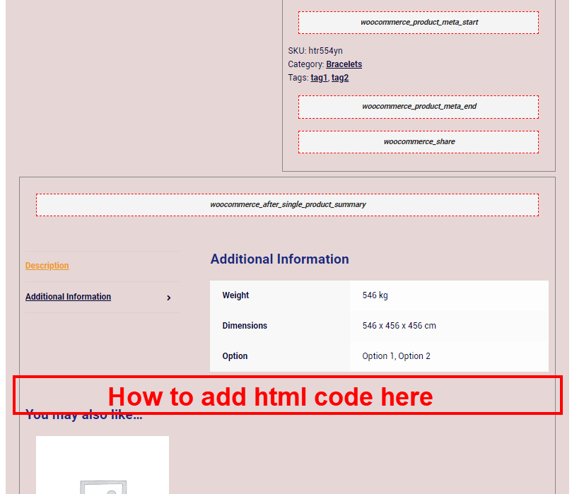 单个产品汇总后如何在WooCommerce上添加html代码