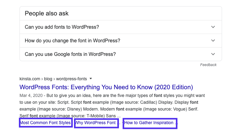 WordPress SEO：Google SERP中的锚链接