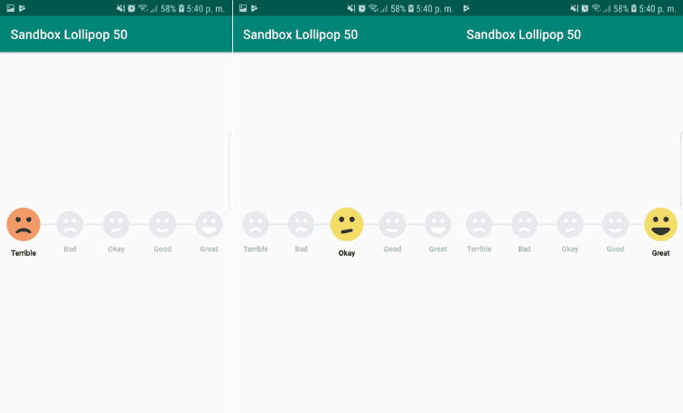 SmileyRating Widget Android