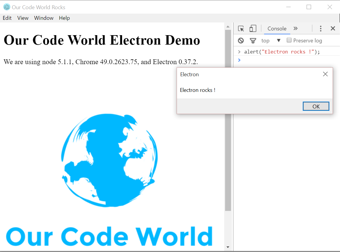 Electron Ourcodeworld桌面混合应用程序