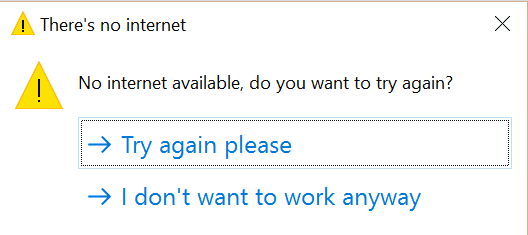 没有网络连接
