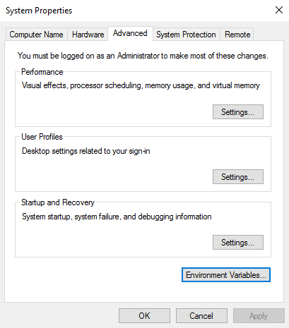 Windows 10环境变量