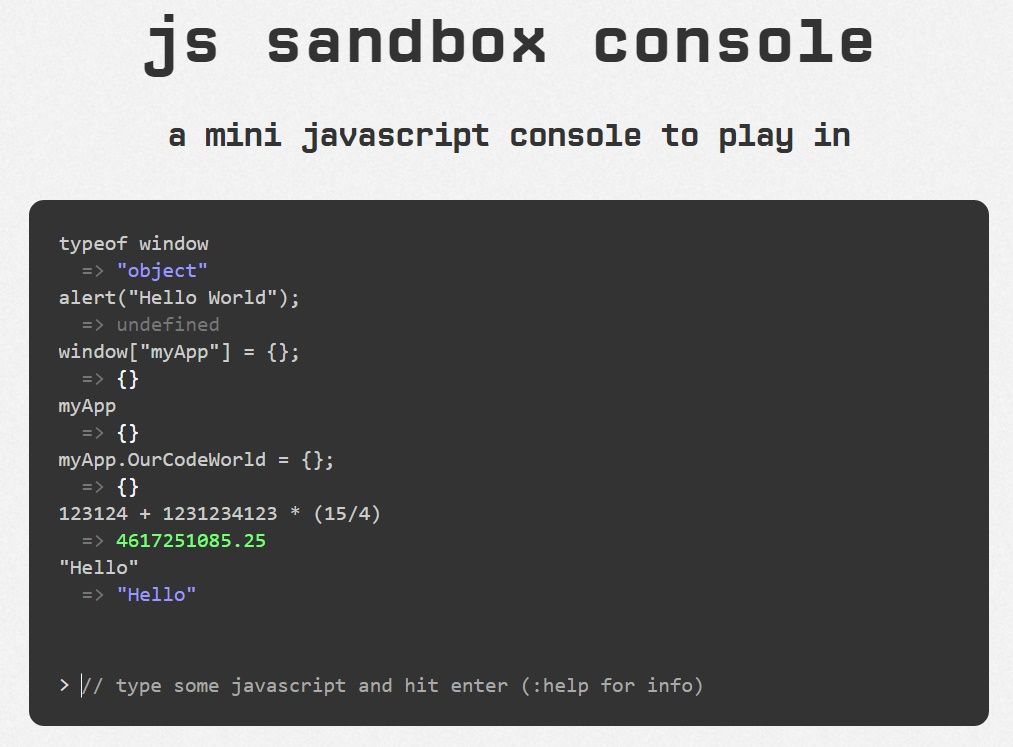 Javascript Sandbox Console插件