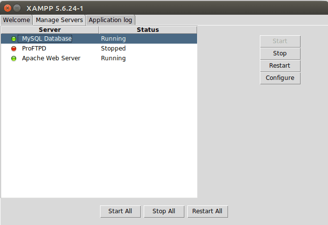 控制面板xampp Ubuntu