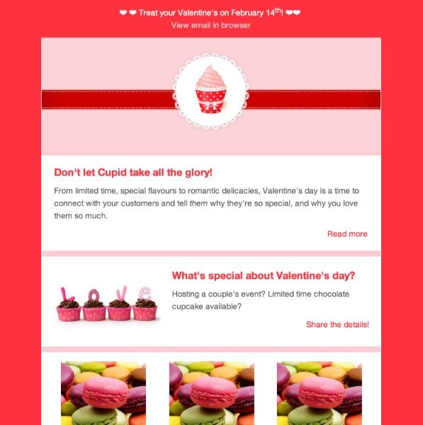 Valentines免费电子邮件HTML模板