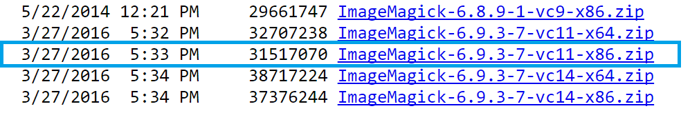 ImageMagick二进制Windows XAMPP