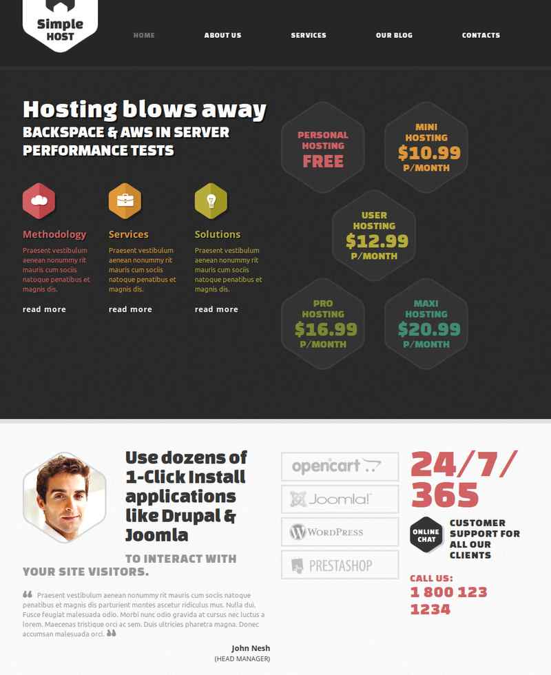 Joomla Simple Host高级模板
