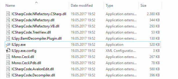 Windows中的ILSpy二进制文件