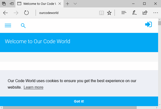 我们的代码世界Microsoft Edge虚拟主机
