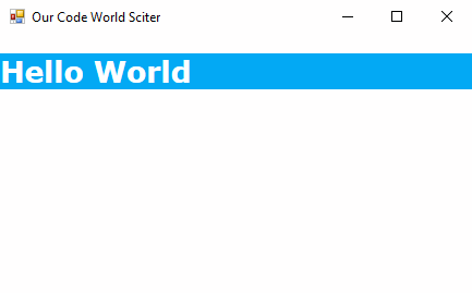 Sciter Hello World C＃WinForms