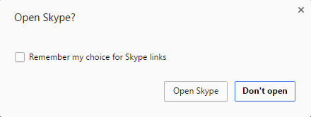 Skype确认对话框