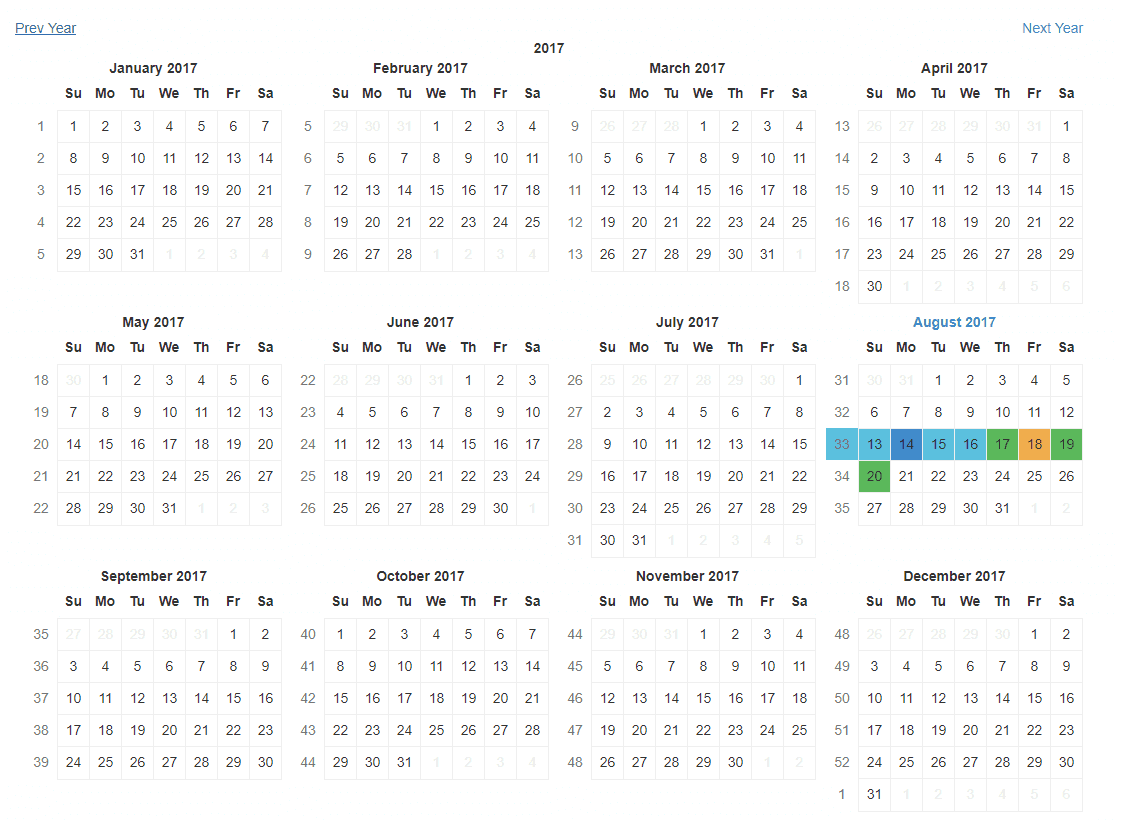 React Calendar