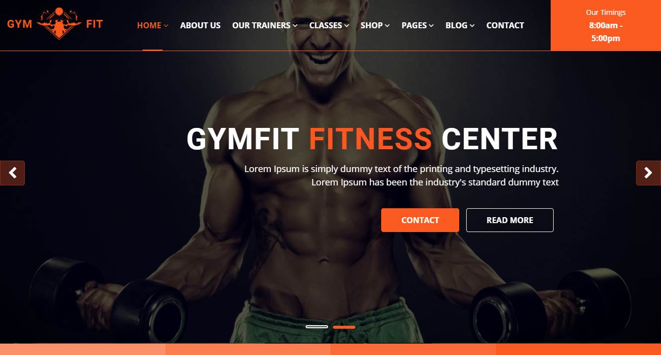 GymFit健身房和健身模板