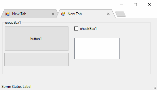 WinForms C＃中的Chrome样式选项卡