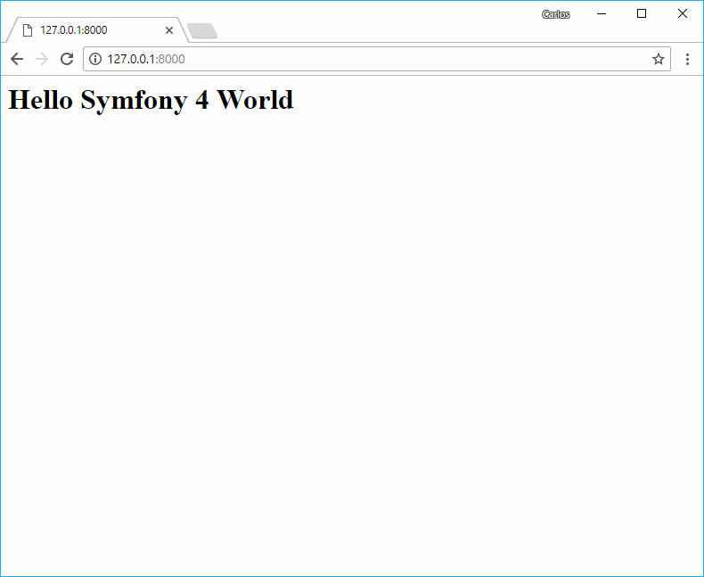 Symfony 4你好世界
