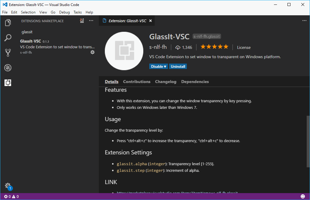 Glassit VSC安装