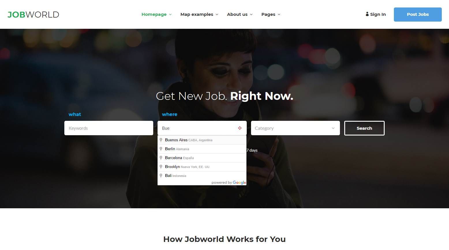 Jobworld高级职位门户模板