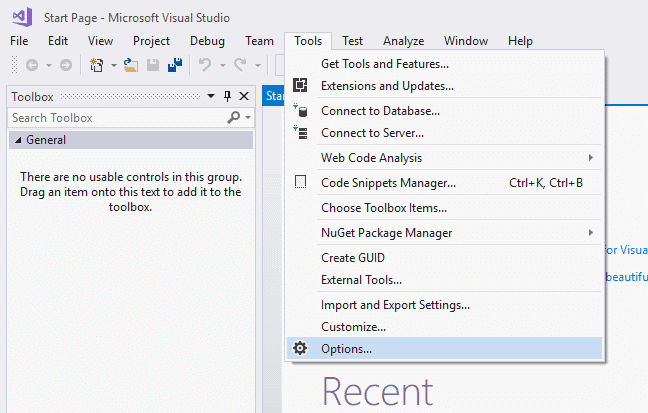 更改Visual Studio社区颜色主题