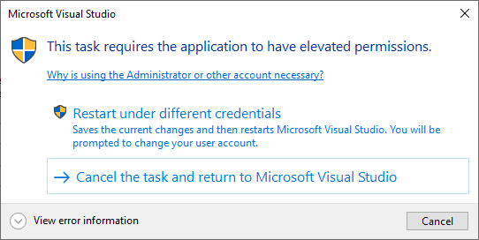 Visual Studio C＃WinForms管理员权限应用程序
