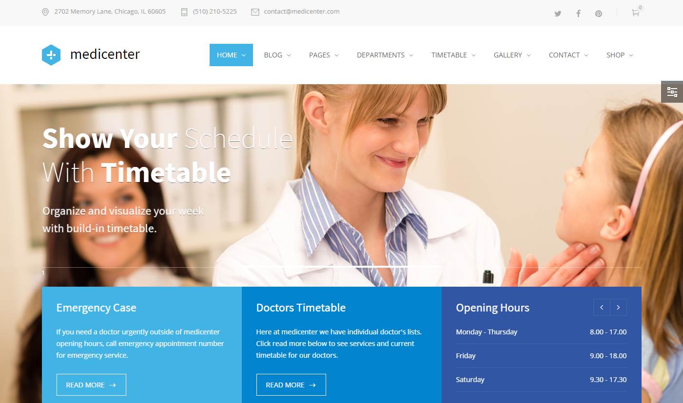 MediCenter Premium WordPress医疗与健康模板