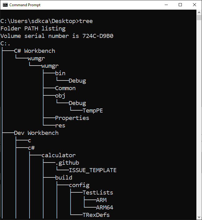 树形Windows命令目录结构