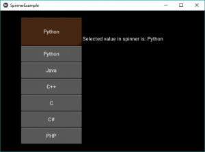 Python Kivy中的微调小部件3