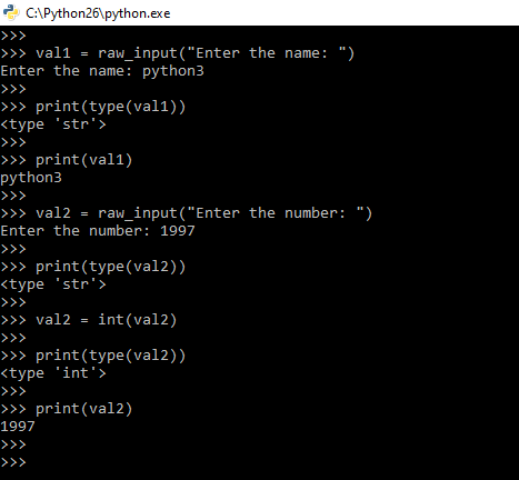 Python中input()和raw_input()函数之间的区别3