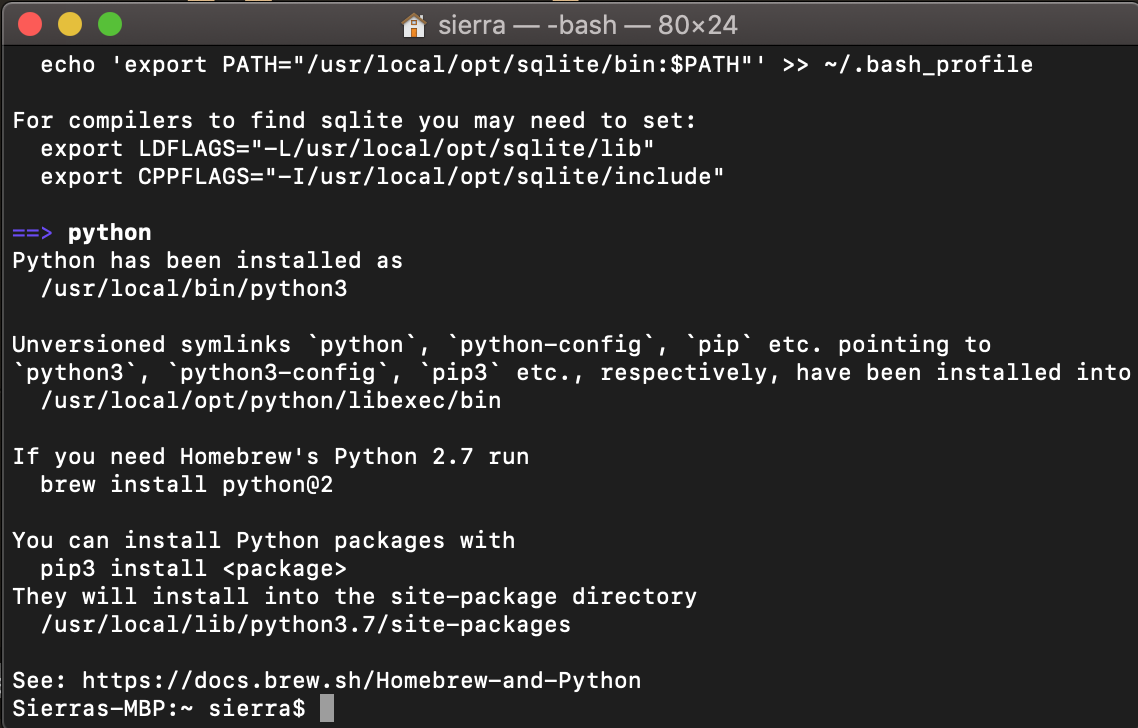 在Mac-3上安装python