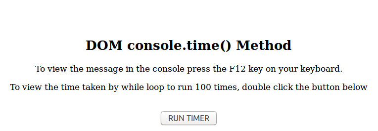 HTML DOM console.time()方法用法示例介绍3